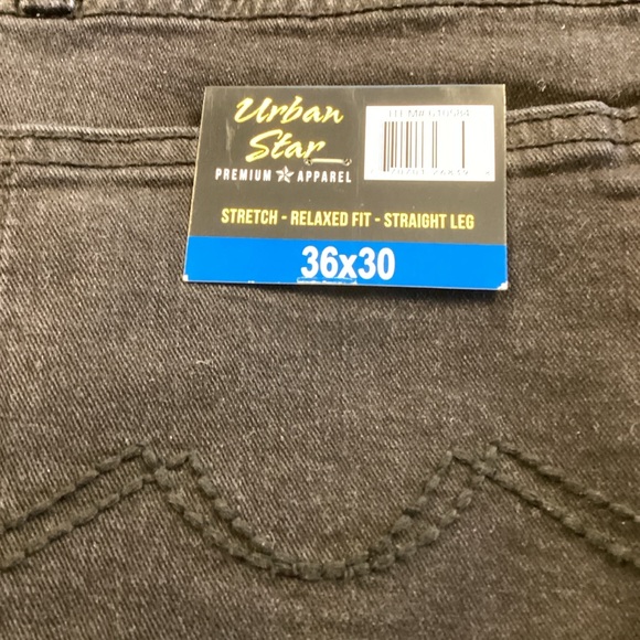 Urban Star NWT Classic Black Straight Men's Jeans 36x30 - Picture 7 of 8